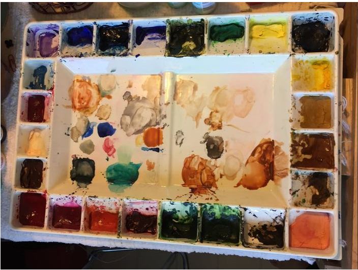 Choosing your watercolor palette colors with SummerBayStudio.com.