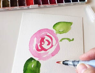 Quick and easy watercolor painting with SummerBayStudio.com.