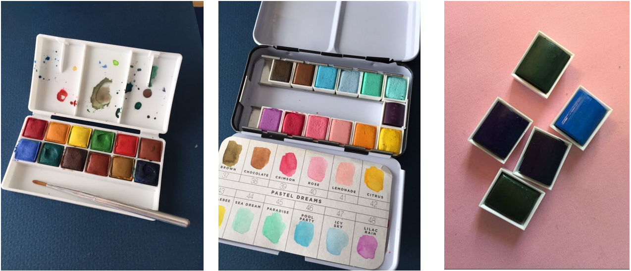 Choosing your watercolor palette colors with SummerBayStudio.com.